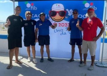 Il team vastese che ha partecipato ai campionati nazionali di beach bocce