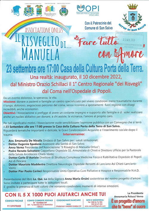 Meeting a San Salvo sulle gravi lesioni cerebrali 2 ilrisvegliodimanuela