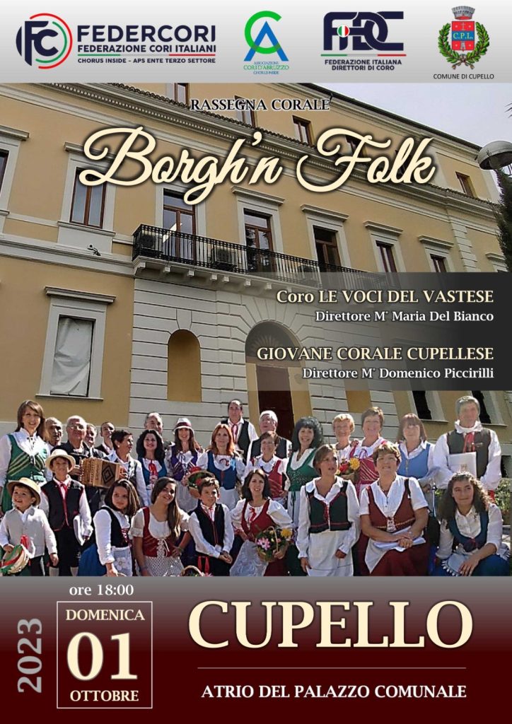 "Borghi'n folk", a cura della Giovane Corale Cupellese 3 locandina coro cupellese