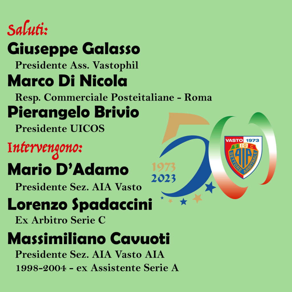 Vastophil 2023 celebra 50 anni della locale sezione Arbitri 3 vastophil1 1
