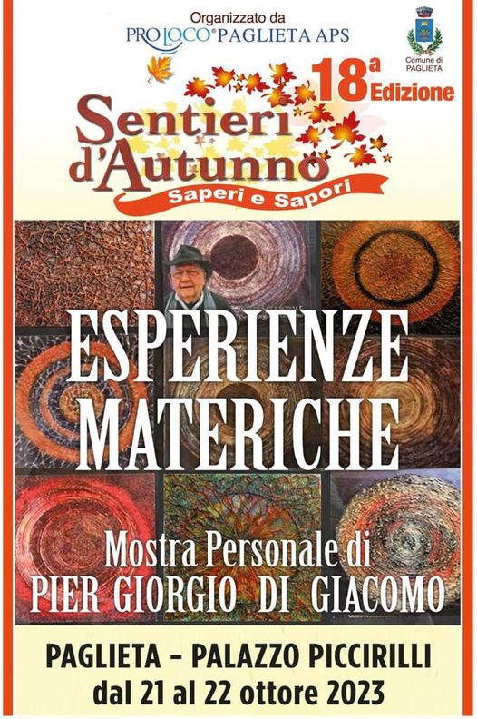 Al via oggi a Paglieta "Sentieri d'autunno" 6 Pier Giorgio Di Giacomo