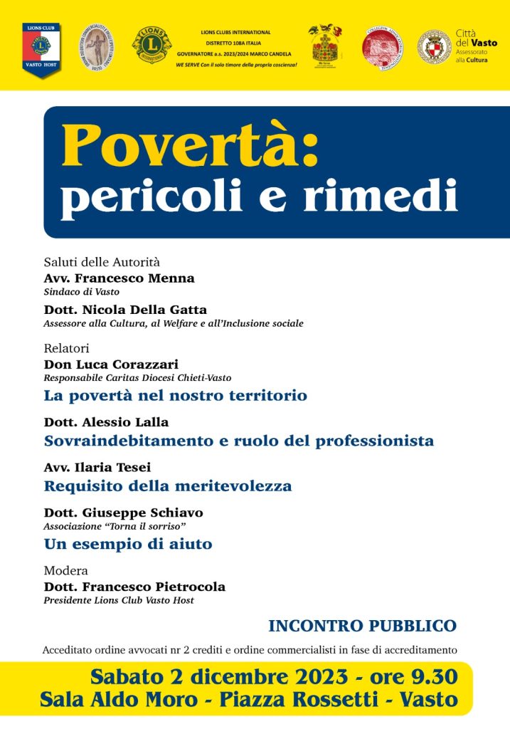 "Povertà Pericoli e Rimedi" 2 locandina convegno pericoli e poverta 1