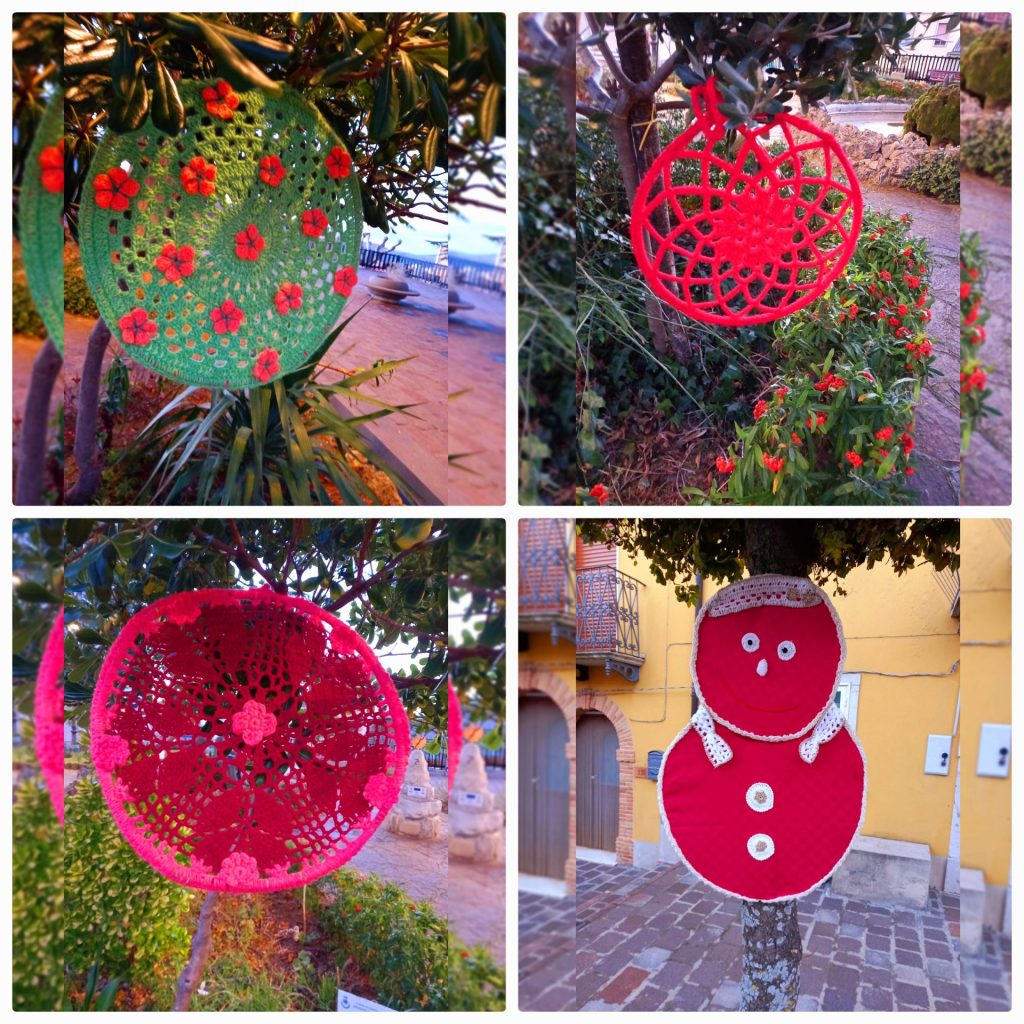 Celenza sul Trigno, decorazioni all'uncinetto nelle strade del paese 3 1701970934399
