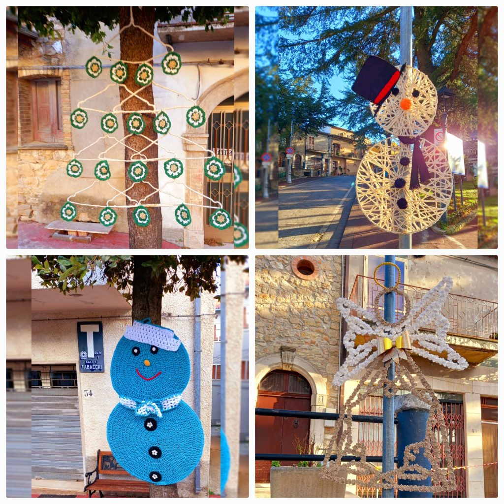 Celenza sul Trigno, decorazioni all'uncinetto nelle strade del paese 4 1701971240120