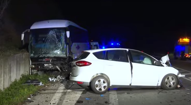 I mezzi coinvolti nell'incidente