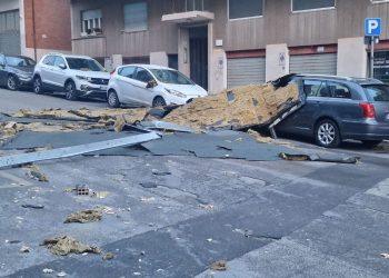 Via Tobruk a Vasto dopo le raffiche di vento della notte del 3 novembre 2023