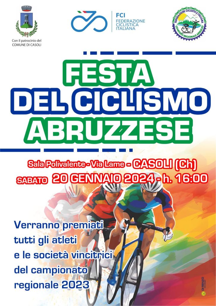 Casoli, festa del ciclismo abruzzese 2 Festa del Ciclismo Abruzzese FCI 20012024 locandina