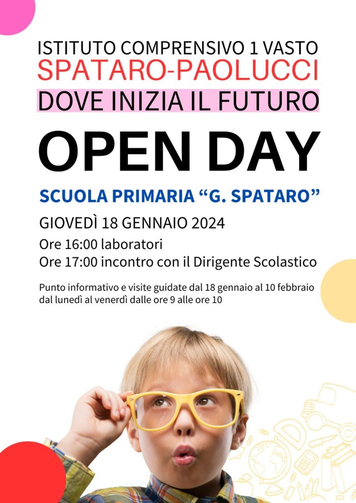 Open Day al comprensivo 1 Spataro Paolucci 2 primaria