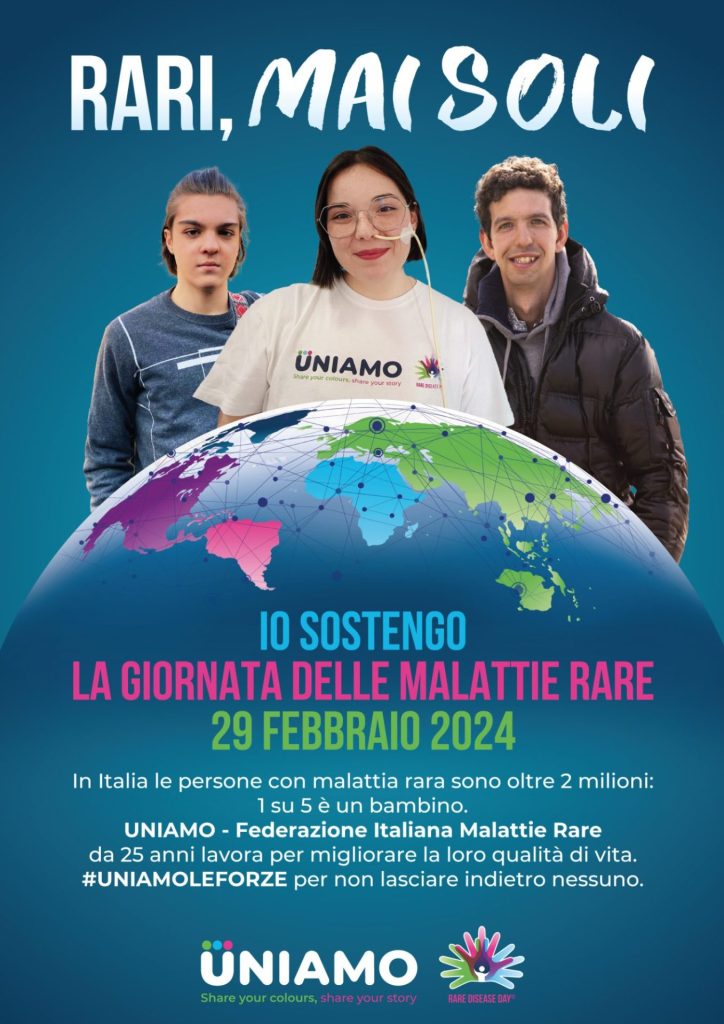 Fossacesia si illumina per la Giornata Mondiale delle Malattie Rare 2 POSTER UNIAMO