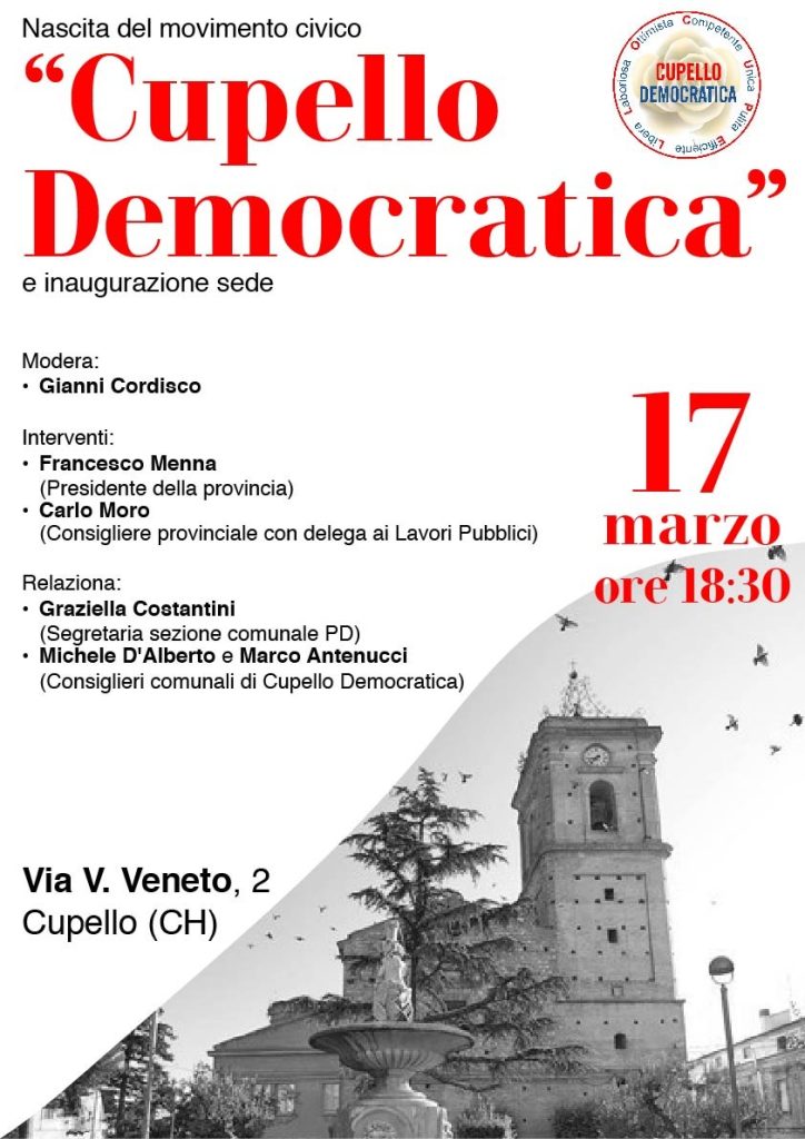 Cupello democratica, inaugurazione della sede e dibattito sulla democrazia locale 2 WhatsApp Image 2024 03 14 at 11.44.09