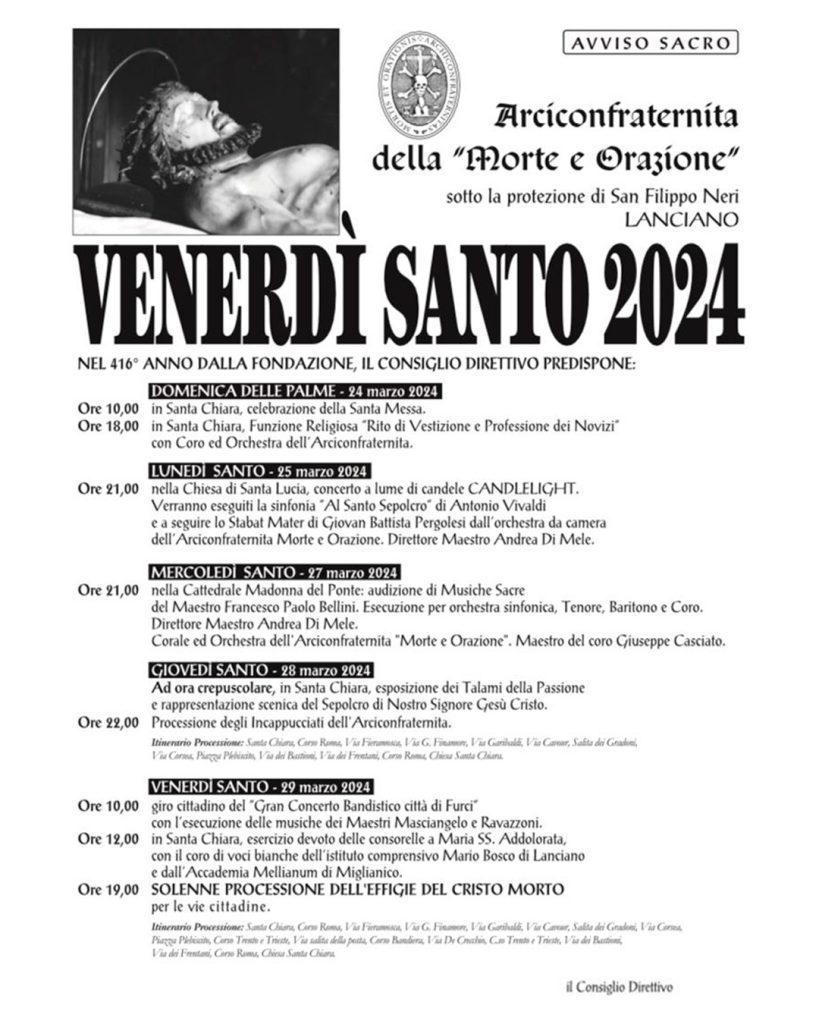 Le celebrazioni della Settimana Santa a Lanciano 2 WhatsApp Image 2024 03 20 at 16.22.50