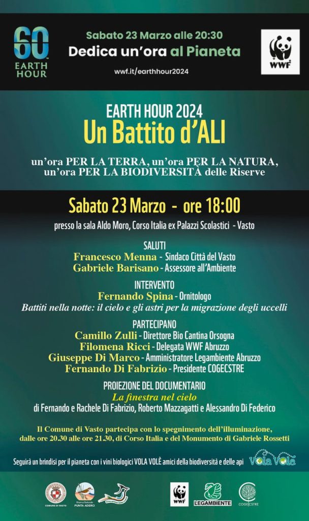 Earth Hour a Vasto, un'iniziativa per la Terra 2 locandina 23 marzo earth Hour