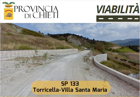 Provincia di Chieti, 3,3 milioni di euro per la viabilità nelle zone colpite da frane 3 sp 133 torricella peligna villa santa maria 1