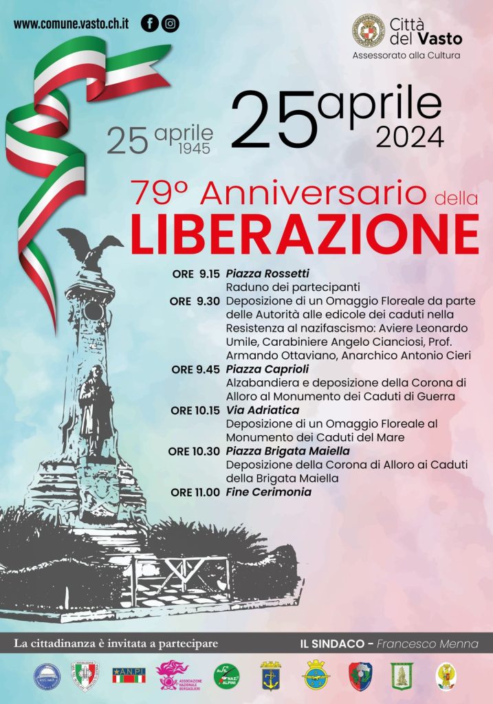 La Festa della Liberazione a Vasto 2 LOCANDINA 25 APRILE