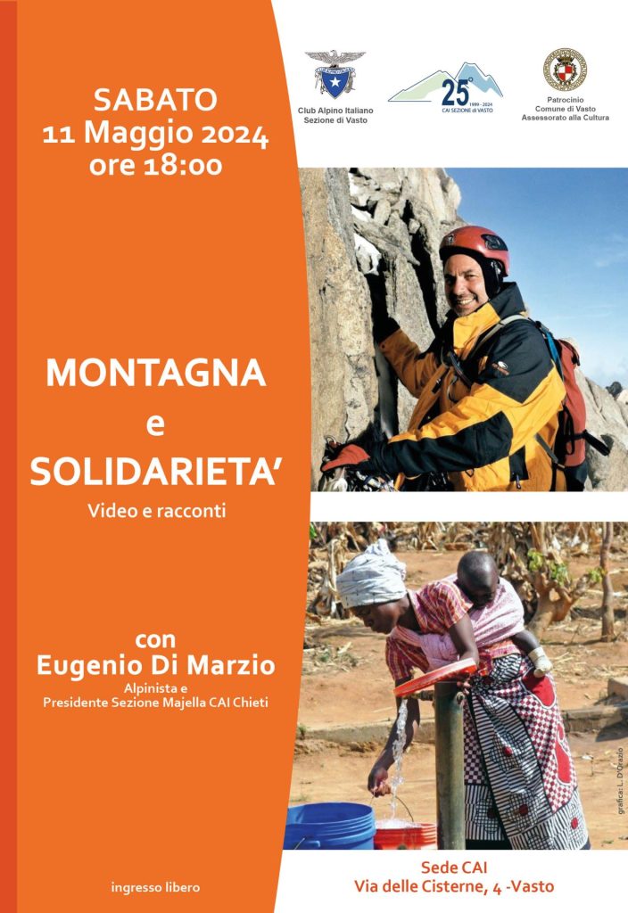Vasto, ''Serata Montagna e Solidarietà'' 2 Locandina Montagna e solidarieta