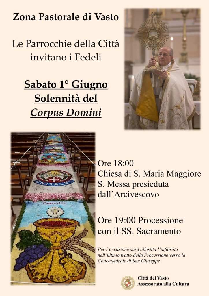Celebrazione del Corpus Domini a Vasto con Mons. Bruno Forte 2 corpus domini 2024