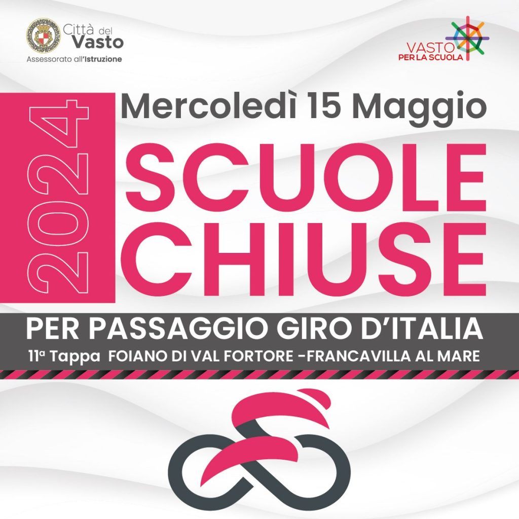 Giro d'Italia, scuole chiuse a Vasto 3 scuole chiuse giro dItalia