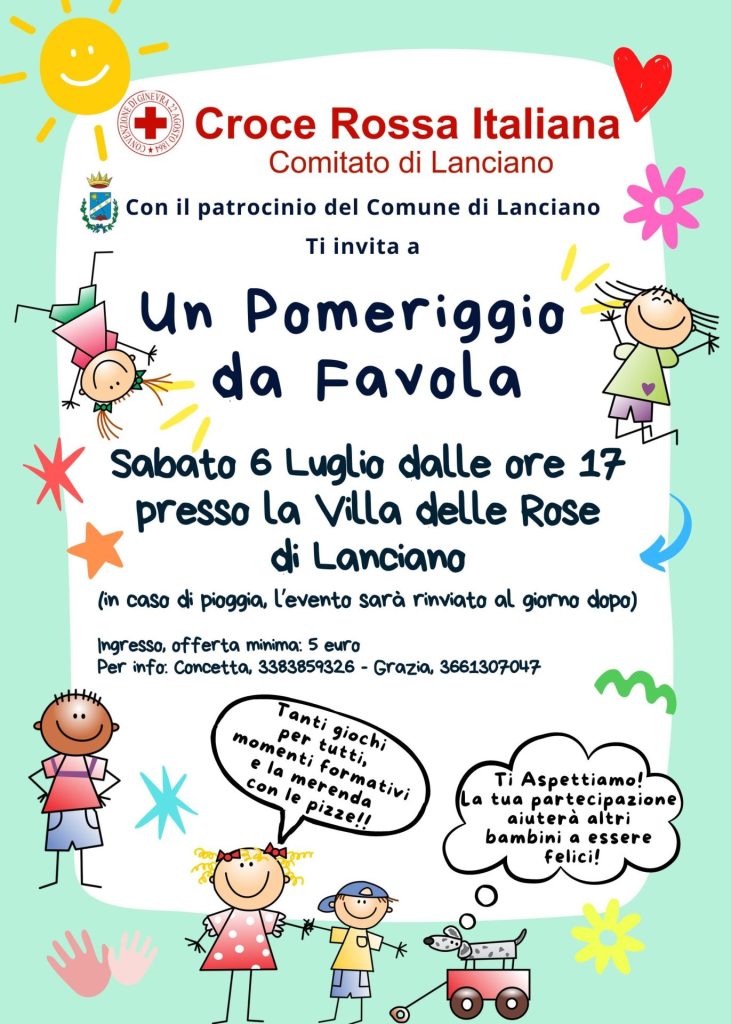 Lanciano, ''Un pomeriggio da favola'' con la Croce Rossa 2 Pomeriggio da favola 50x70