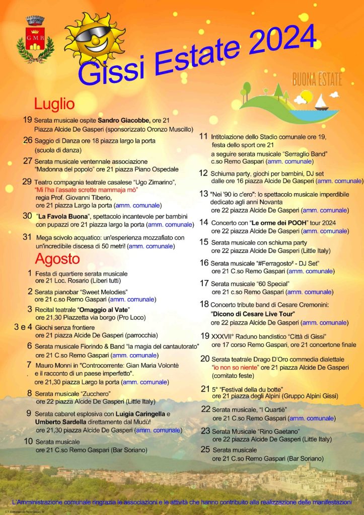Gissi, un'estate ricca di eventi 11 WhatsApp Image 2024 07 15 at 9.30.07 PM