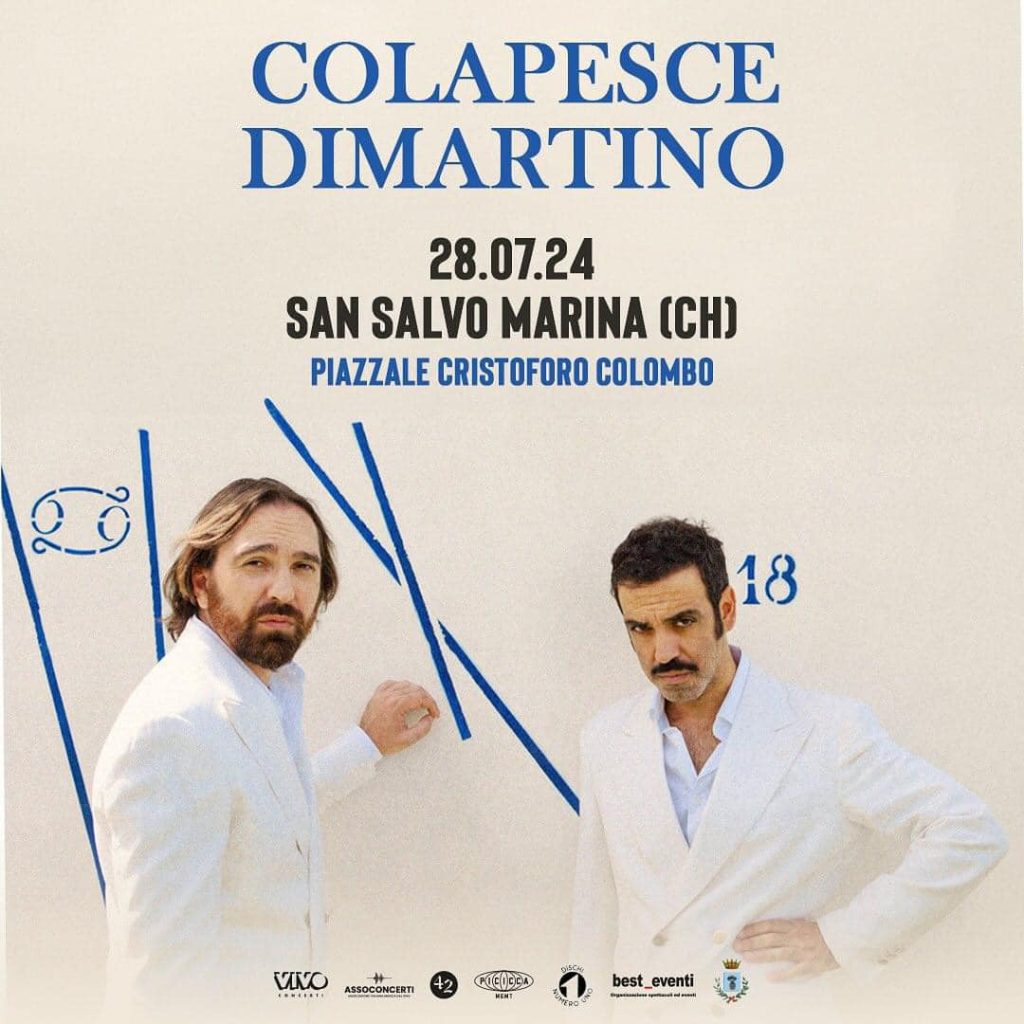 Colapesce Dimartino, concerto gratuito a San Salvo Marina 2 colapesce dimartino