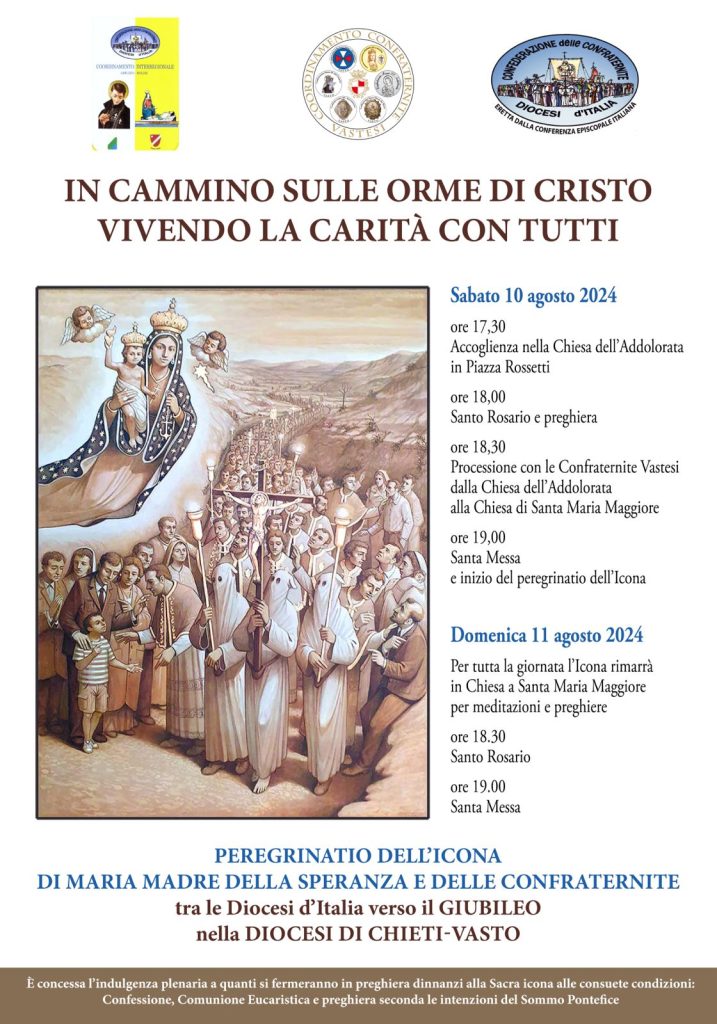 L'icona di "Maria Madre della Speranza" fa tappa a Vasto: eventi di preghiera e devozione 2 10 11 agosto 2024