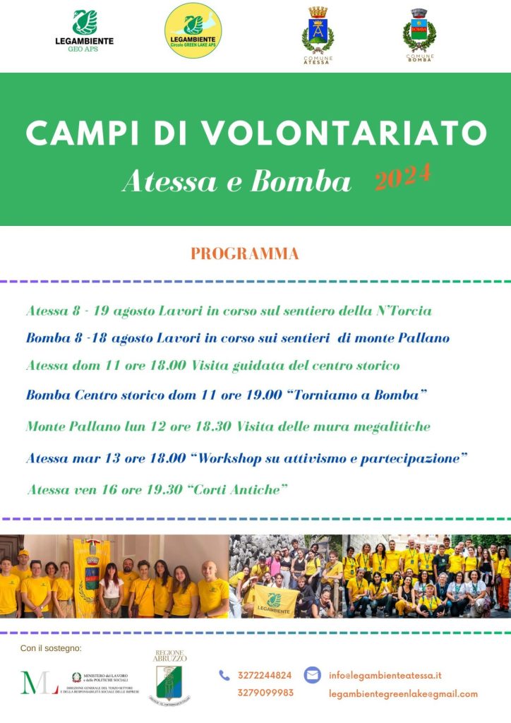 Progetti di volontariato Legambiente per la valorizzazione del territorio 2 locandina campi e workshop