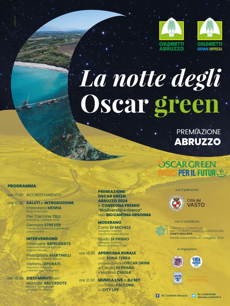 Premio all'innovazione agricola, a Vasto i vincitori dell'Oscar Green Abruzzo 2 WhatsApp Image 2024 09 04 at 18.58.10