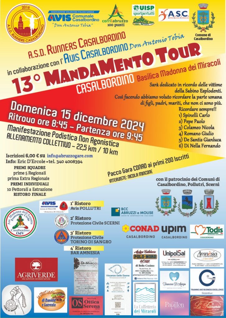 Casalbordino, il 15 dicembre la 13ª edizione del Mandamento Tour 2 WhatsApp Image 2024 11 06 at 7.45.22 PM