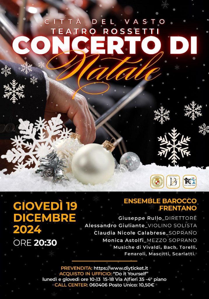 Domani al Teatro Rossetti di Vasto il Concerto di Natale dell'Ensemble "Barocco Frentano" 2 concetro natale rossetti