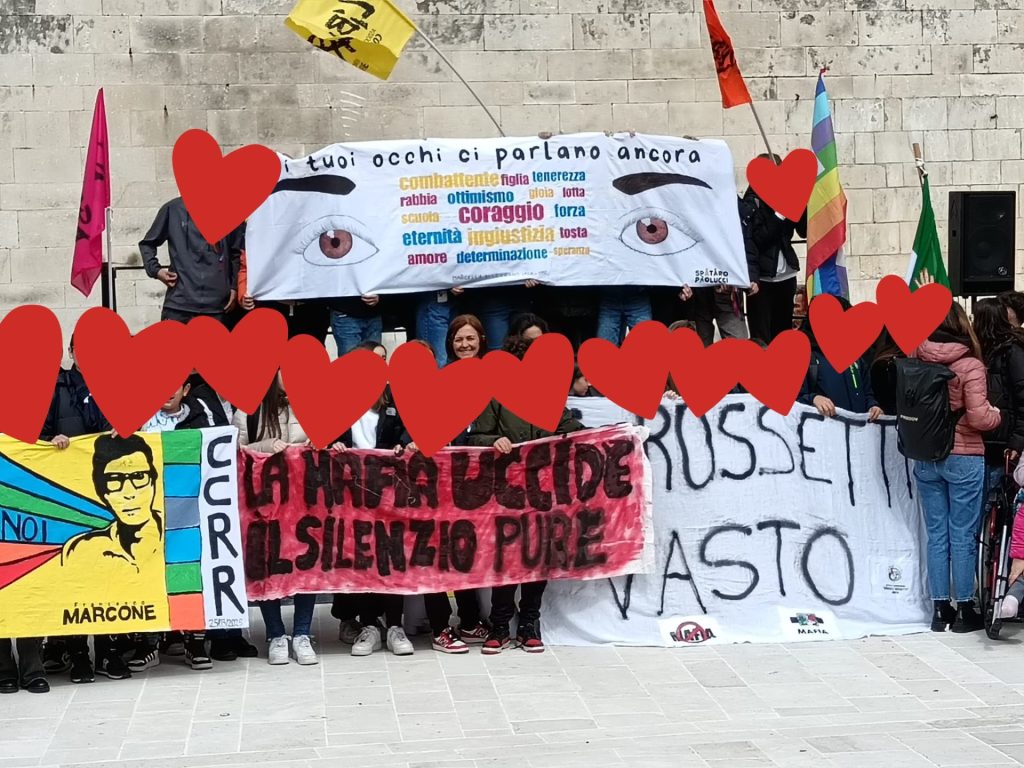 Giornata della Memoria e dell’Impegno: studenti vastesi in corteo a Chieti 3 mafia1