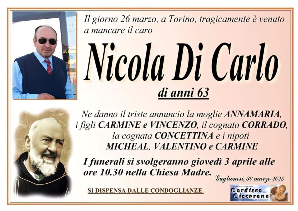 Giovedì a Guglionesi l'ultimo saluto a Nicola Di Carlo, l'autista precipitato con il bus nel Po 2 nicola di carlo guglionesi