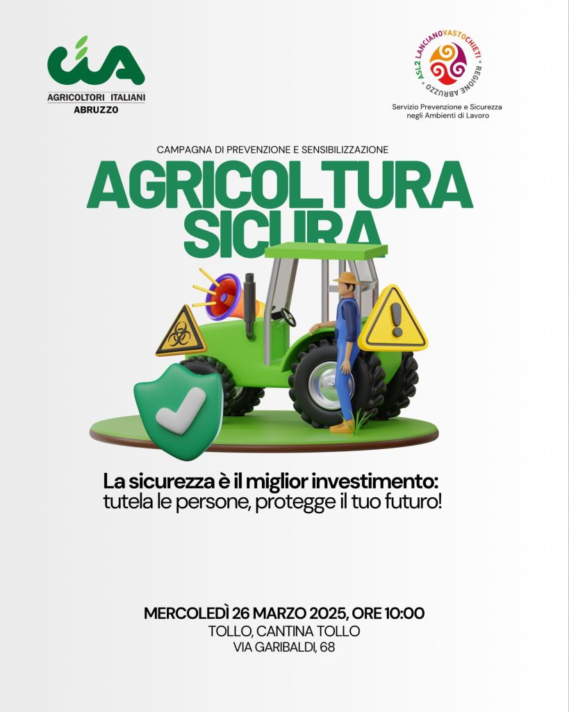 "Agricoltura Sicura": il secondo appuntamento sulla prevenzione degli infortuni nel settore agricolo 2 tollo1