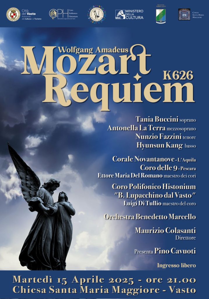 Requiem di Mozart a Vasto, concerto per la Settimana Santa 5 1 Locandina Requiem 15 04 2025 Vasto 1