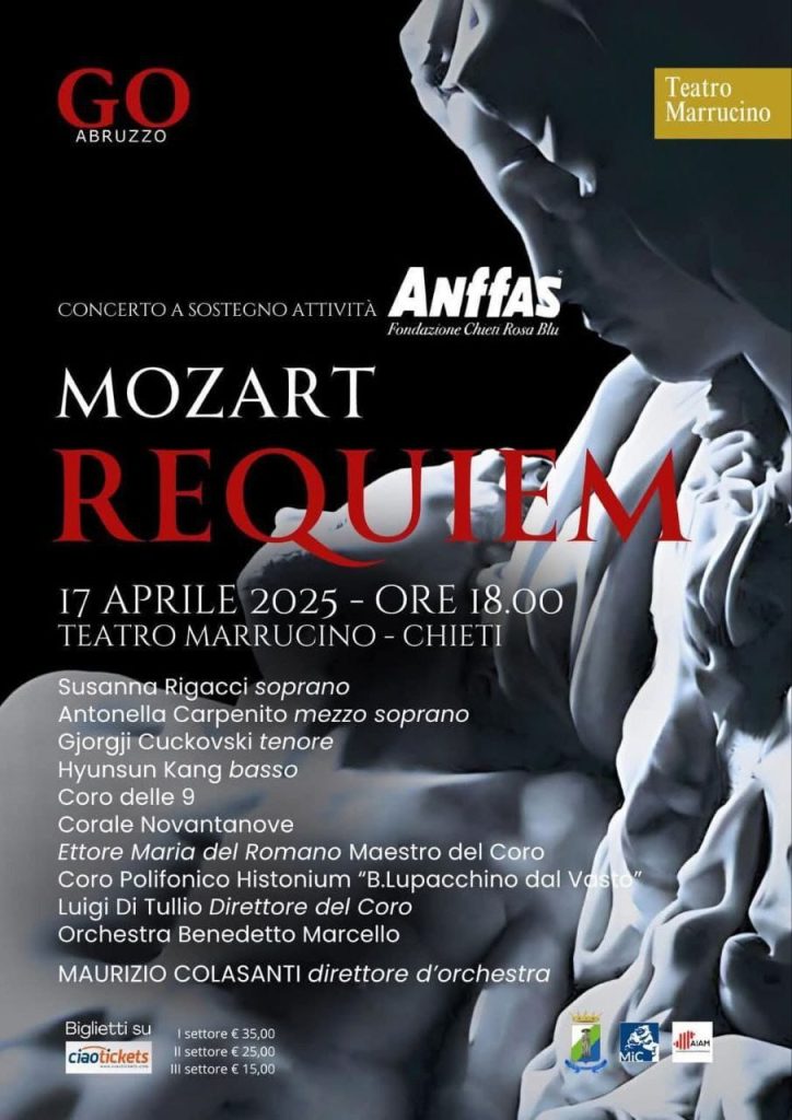Requiem di Mozart a Vasto, concerto per la Settimana Santa 3 4 Locandina Requiem 17 04 2025 Chieti 1