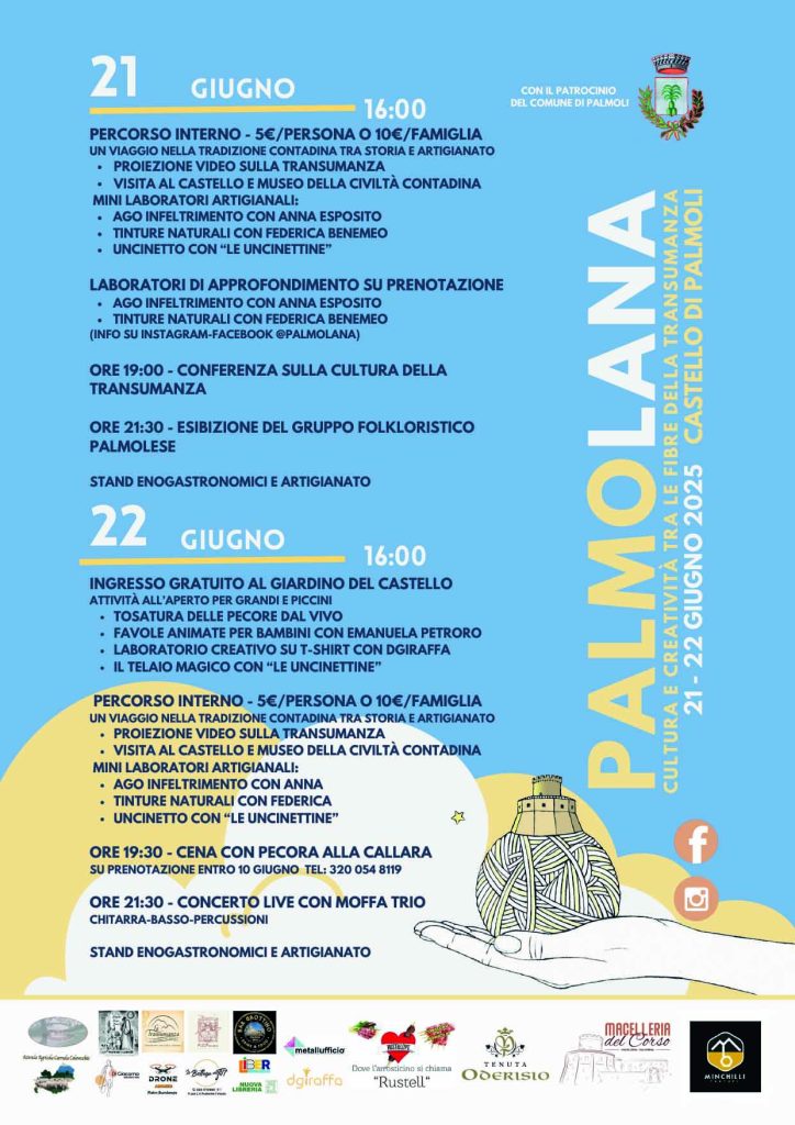 Ecco la "Palmolana": festa della lana e della transumanza abruzzese 5 Locandina A4 def