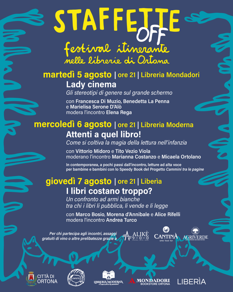 Ortona, dal 5 al 10 agosto la terza tappa di Staffette, festival del libro indipendente 2 1.StaffetteOff social