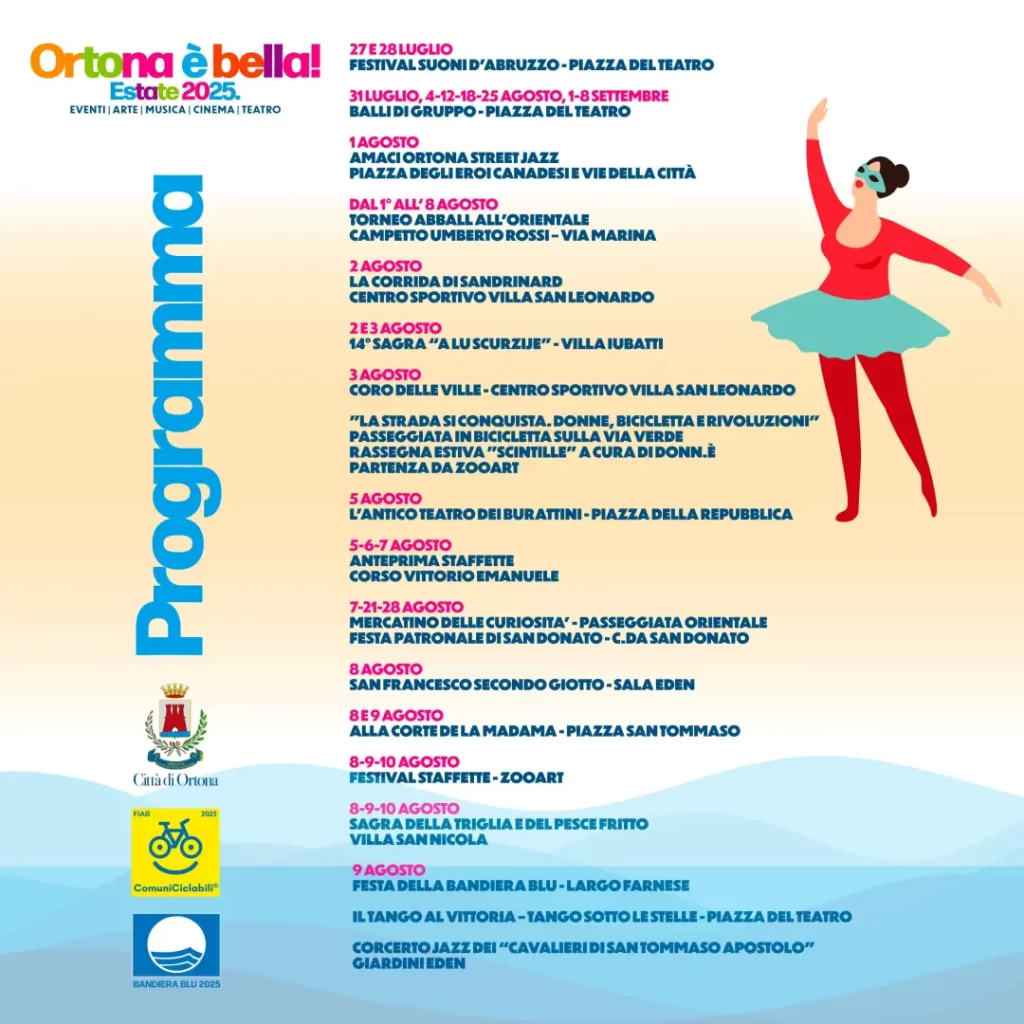 «Notte Bianca», «Notte Blu» e «Notti in Verde»: Ortona presenta il cartellone estivo 2 ESTATE25 ORTONA 1 2