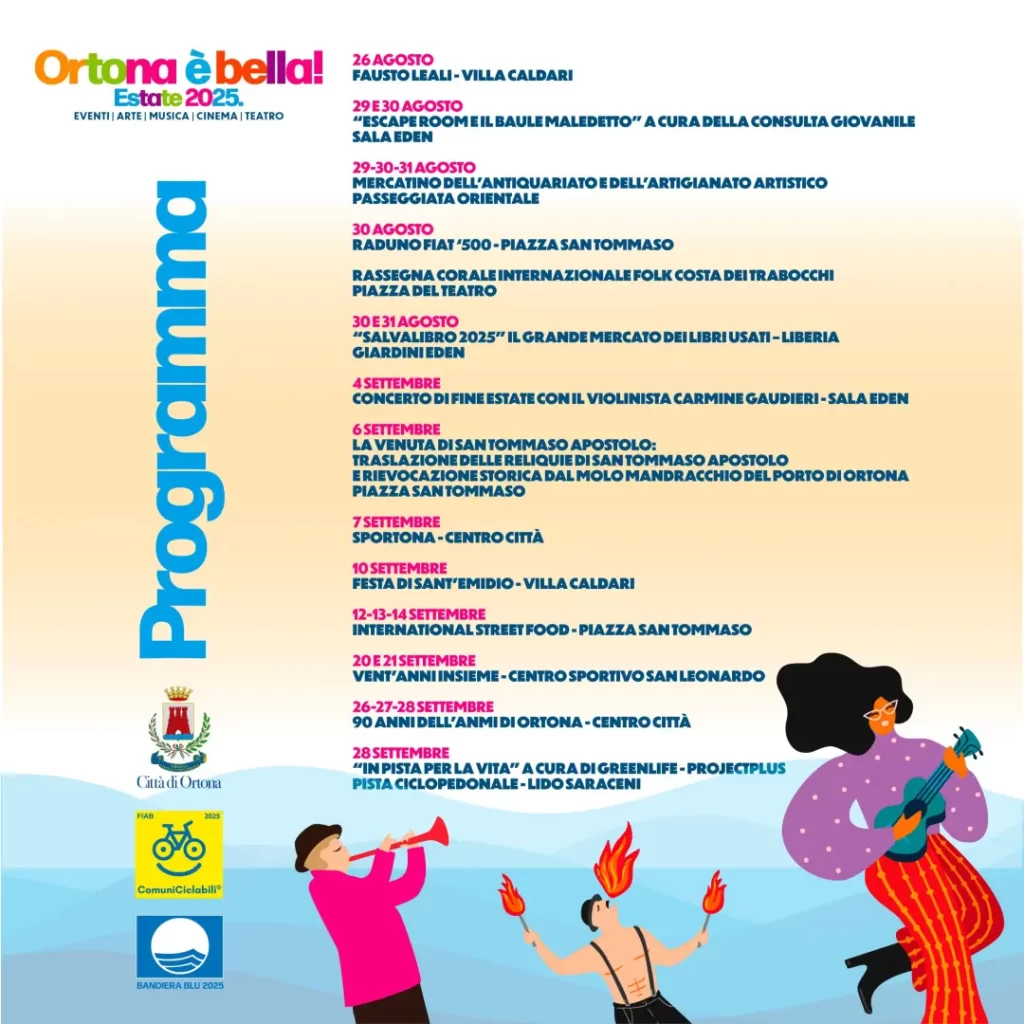 «Notte Bianca», «Notte Blu» e «Notti in Verde»: Ortona presenta il cartellone estivo 4 ESTATE25 ORTONA 3 1