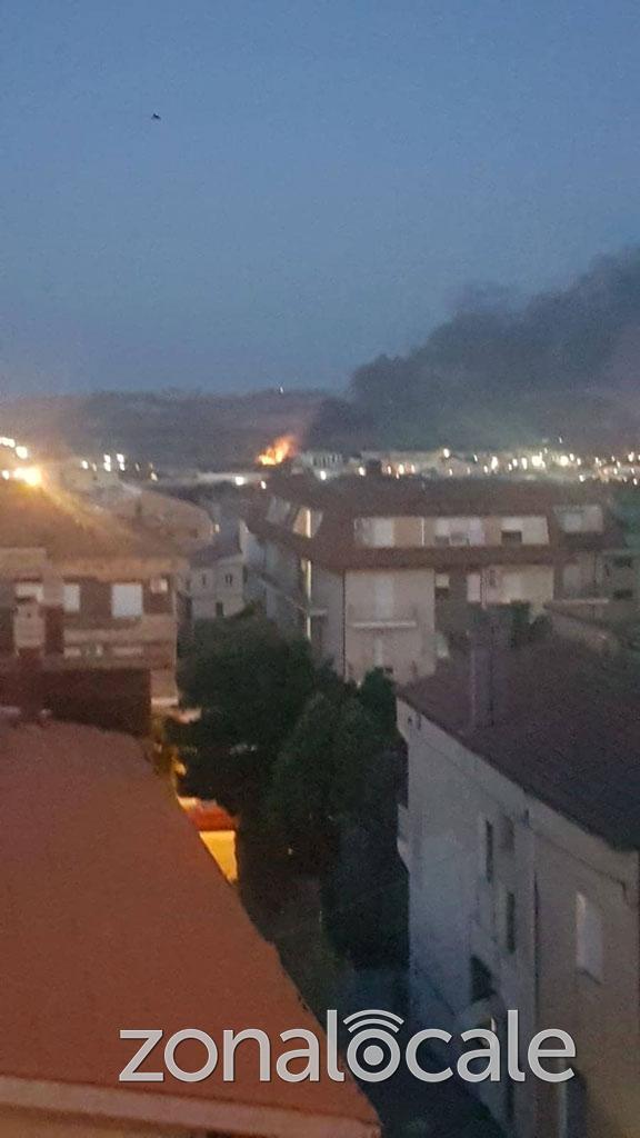 L'incendio nel sito Arap