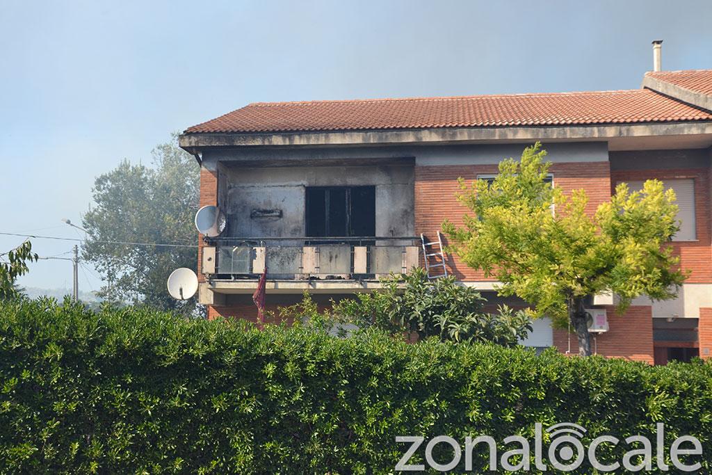 L'abitazione andata a fuoco