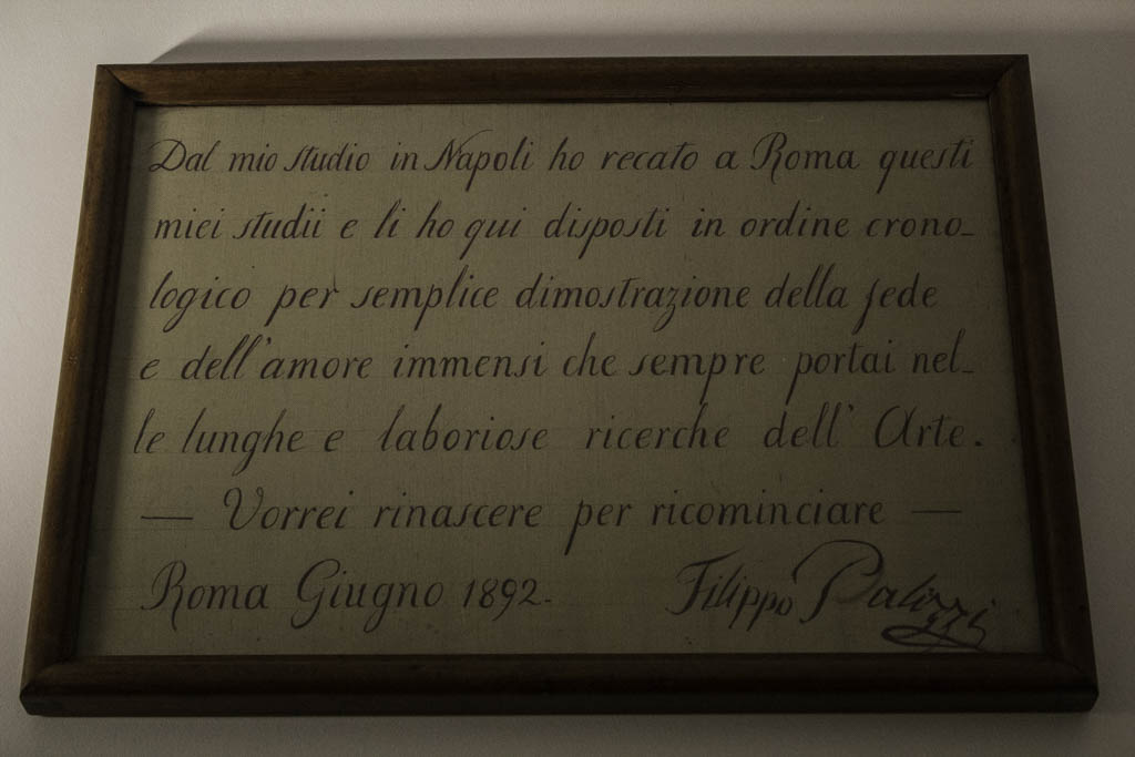 Targa dedicatoria della donazione alla Galleria Nazionale