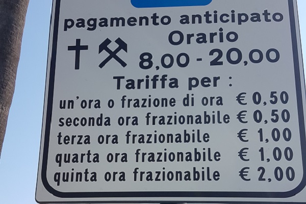 cartello parcheggiapagamento h