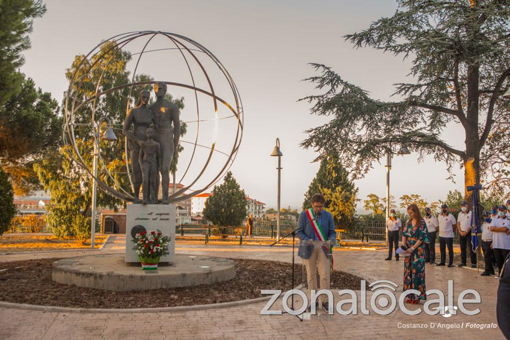 Vasto, 7 agosto 2021: la cerimonia per l'intitolazione dell'ex Belvedere Romani a Silvio Petroro