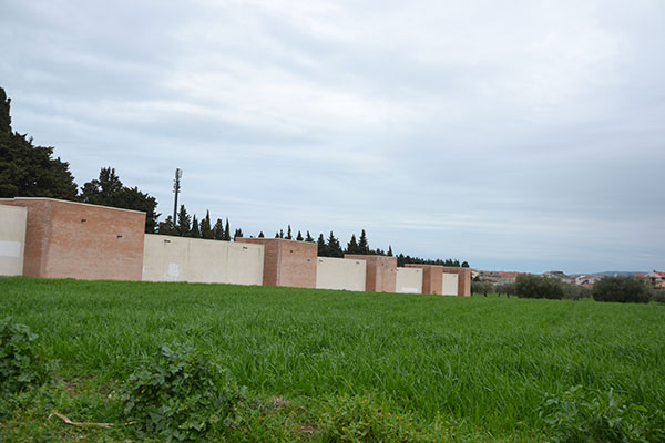 Il lato del cimitero sul quale è previsto l'ampliamento