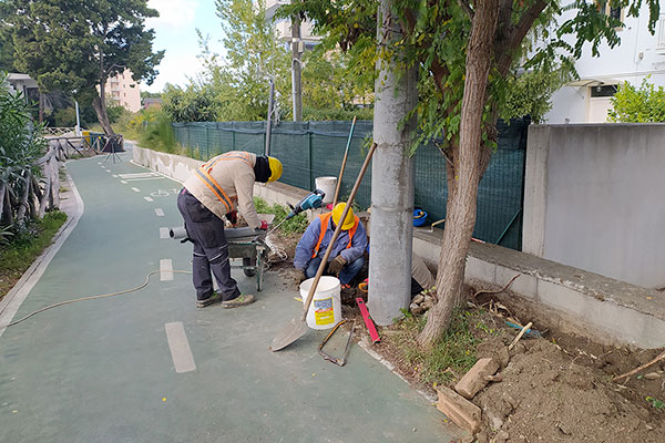 lavori pista ciclabile ssalvo marina h