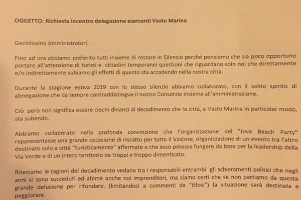 lettera vivere vastomarina h