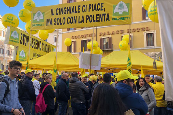 La manifestazione  di Coldiretti nel 2019