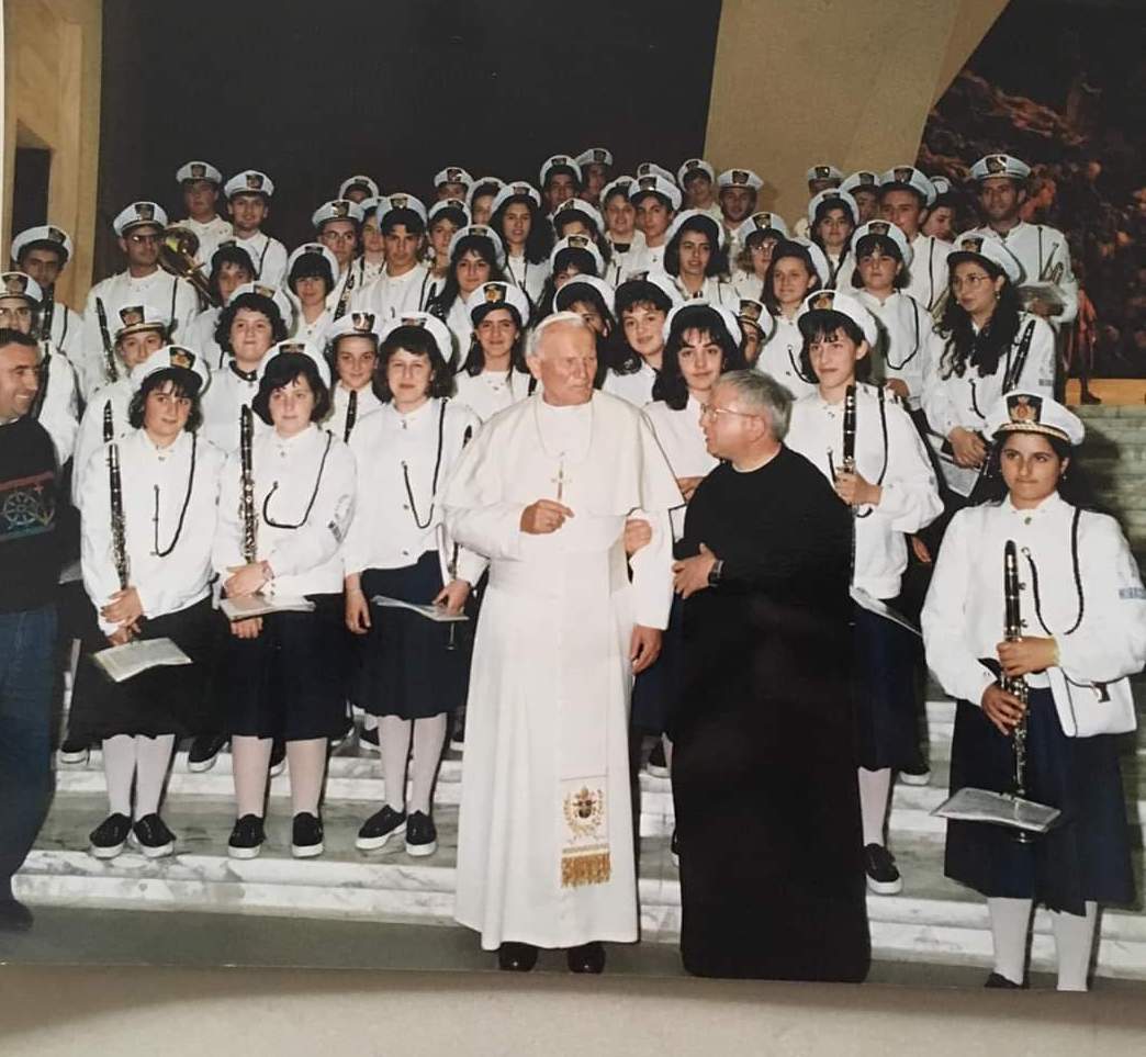 Con la banda di Miracoli in Vaticano da Giovanni Paolo II