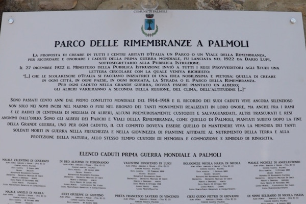 parco rimembranze palmoli h