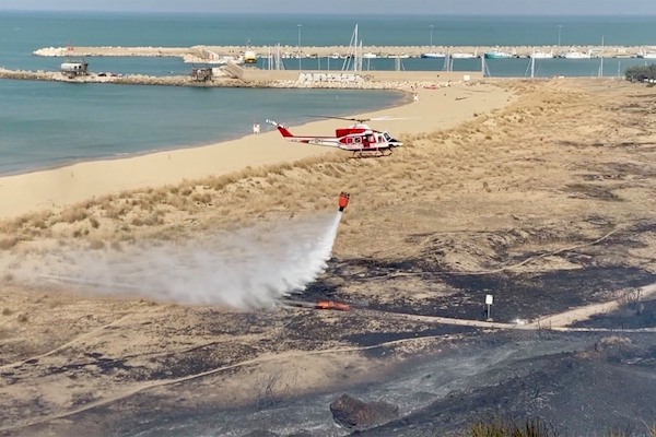 incendio elicottero passerella h